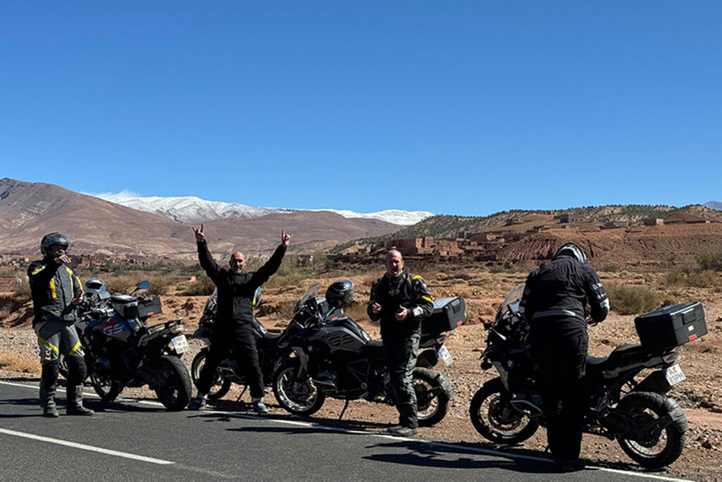 motorbiker group in morocco